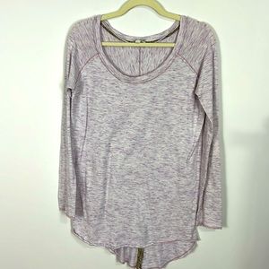 We The Free purple white long sleeve top oversized small